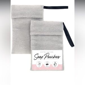 2 Exfoliating Soap Pouches - Gray